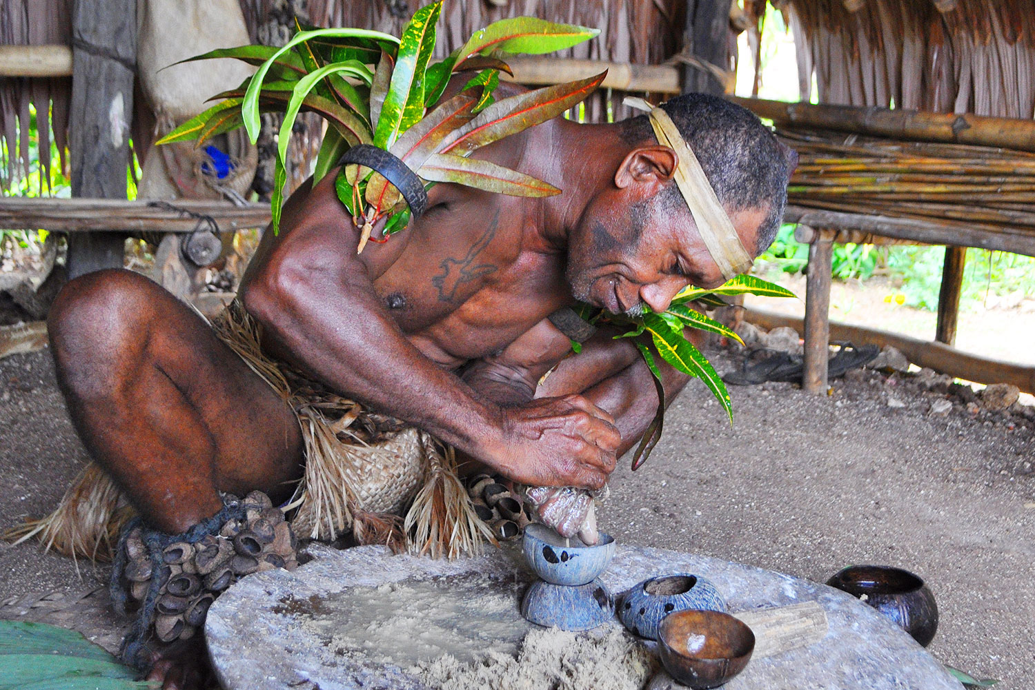 Vanuatu Kava Drink Preperation